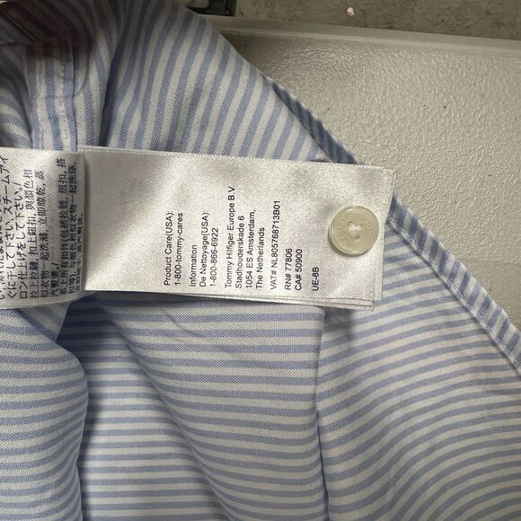 Zendaya x Tommy Hilfiger Striped Oversized Shirt Womens 2 Blue White Tunic - Picture 10 of 16